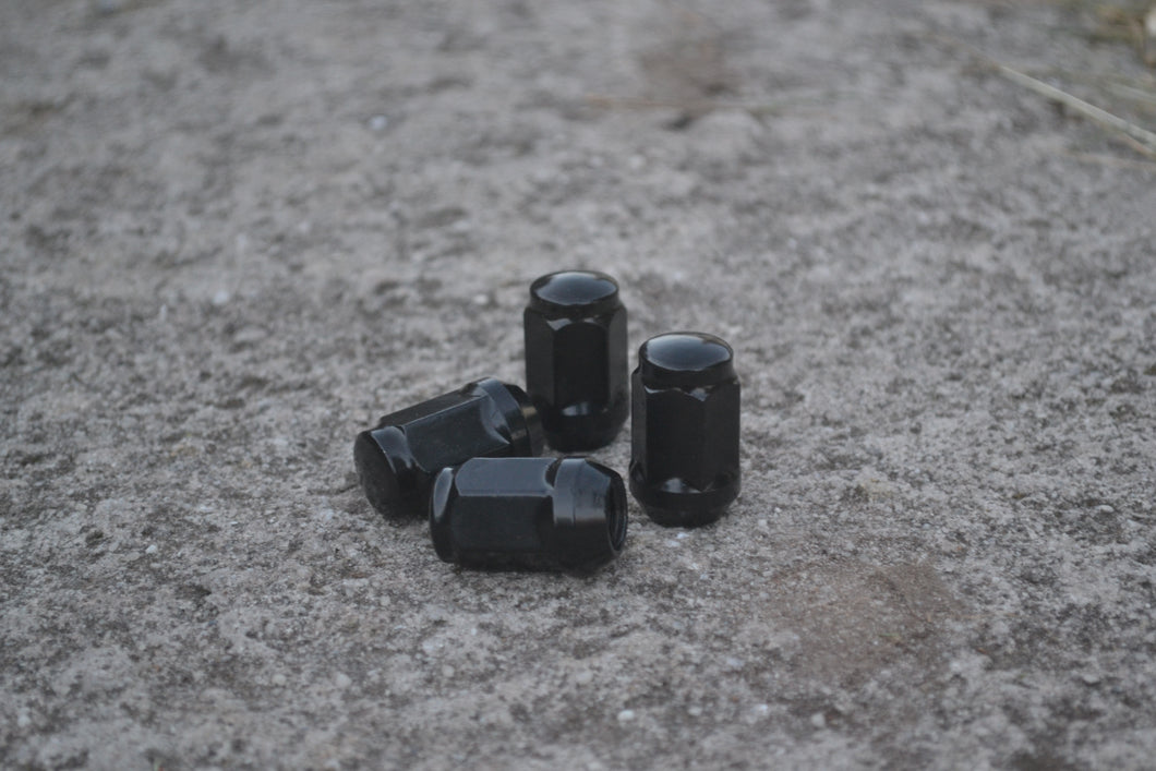 Tapered Wheel Nuts | Black & Chrome | Toyota Thread